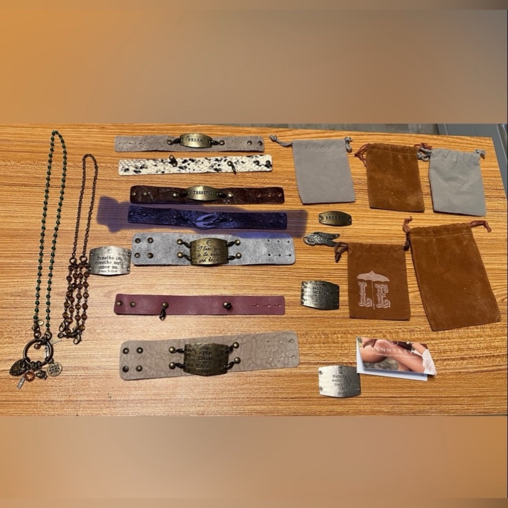 LOT of LENNY and EVA jewelry bracelets, plaques beautiful!!